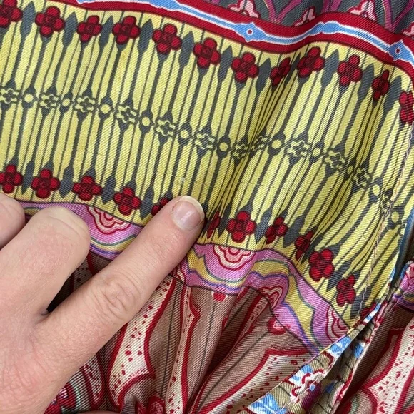 Echo Multicolor Bohemian Silk Blouse - Picture 11 of 15